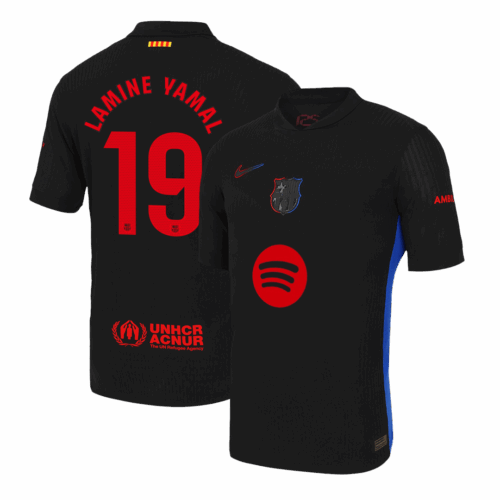 LAMINE YAMAL #19 Barcelona Away Player Version Jersey- Spotify Logo Without Text