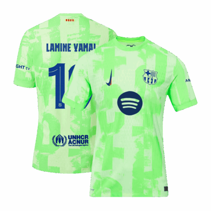 LAMINE YAMAL #19 Barcelona Third Away Player Version Jersey - UCL(Spotify Logo Without Text）