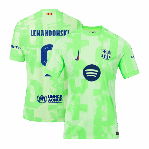 LEWANDOWSKI #9 Barcelona Third Player Version Jersey - UCL(Spotify Logo Without Text）