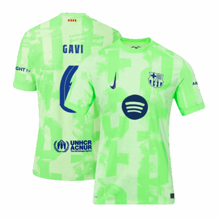 GAVI #6 Barcelona Third Away Player Version Jersey - UCL(Spotify Logo Without Text）