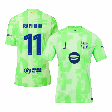 RAPHINHA #11 Barcelona Third Away Player Version Jersey - UCL(Spotify Logo Without Text）