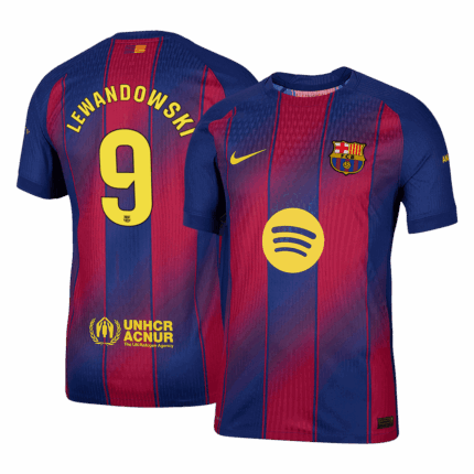 LEWANDOWSKI #9 Barcelona Home Player Version Jersey 2025/26