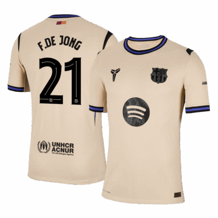 F.DE JONG #21 Barcelona Away Player Version Jersey 2025/26 - UCL