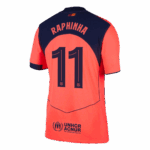 RAPHINHA #11 Barcelona Third Away Player Version Jersey 2025/26 - UCL - Image 3
