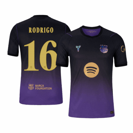 RODRIGO #16 Barcelona Away x Kobe Bryant Player Version Jersey 2026/27 - UCL