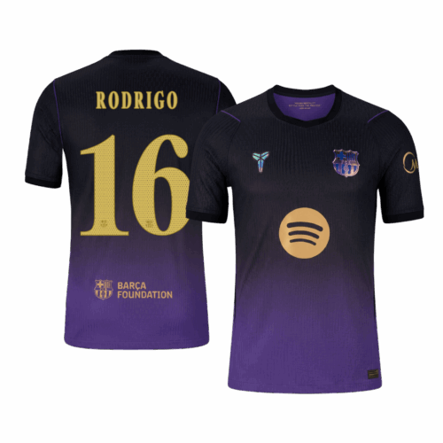 RODRIGO #16 Barcelona Away x Kobe Bryant Player Version Jersey 2026/27 - UCL