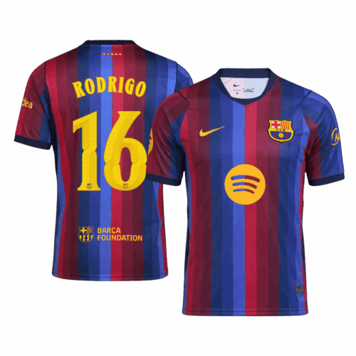 RODRIGO #16 Barcelona Home Soccer Jersey 2026/27 -UCL