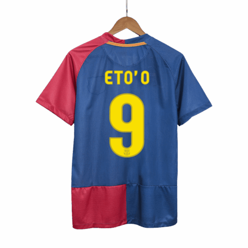 Retro Soccer Jersey ETO'O #9 Barcelona Home 2008/09 - UCL Final