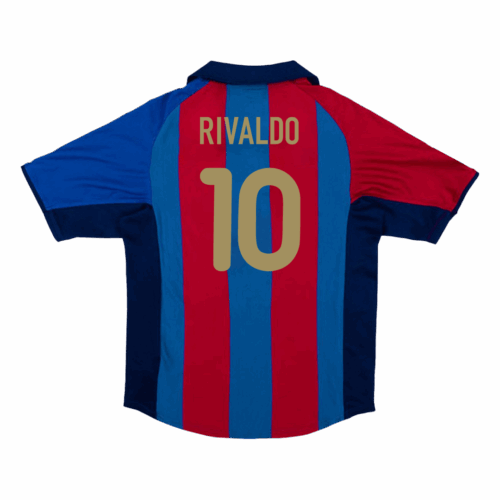 Retro Soccer Jersey RIVALDO #10 Barcelona Home 2001/02