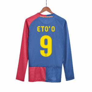 Retro Soccer Jersey ETO'O #9 Barcelona Home Long Sleeve 2008/09 - UCL Final