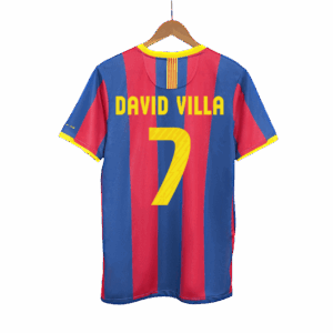 Retro Soccer Jersey DAVID VILLA #7 Barcelona Home 2010/11