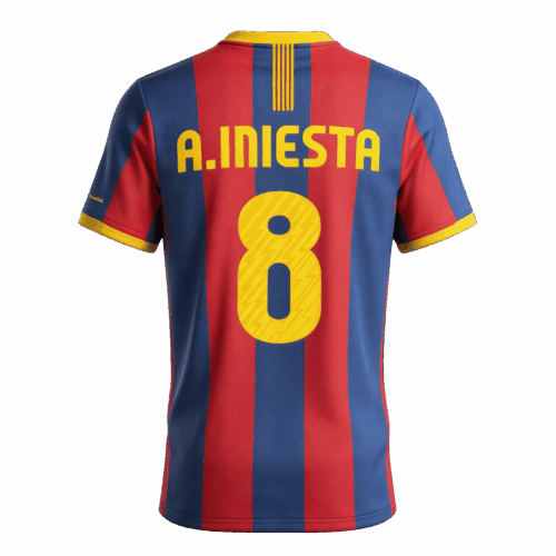 Retro Soccer Jersey A.INIESTA #8 Barcelona Home 2010/11