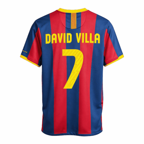 Retro Soccer Jersey DAVID VILLA #7 Barcelona Home 2010/11