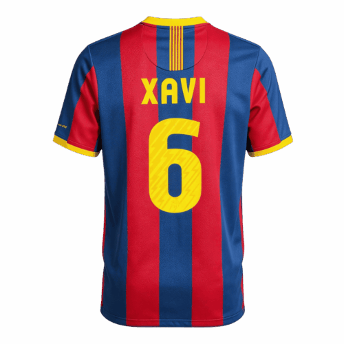 Retro Soccer Jersey XAVI #6 Barcelona Home 2010/11