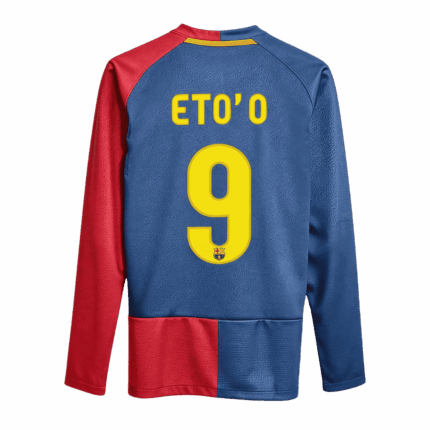 Retro Soccer Jersey ETO'O #9 Barcelona Home Long Sleeve 2008/09 - UCL Final - UCL