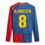 Retro Soccer Jersey A.INIESTA #8 Barcelona Home Long Sleeve 2008/09 - UCL Final - UCL