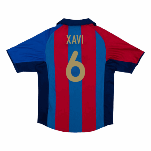 Retro Soccer Jersey XAVI #6 Barcelona Home 2001/02