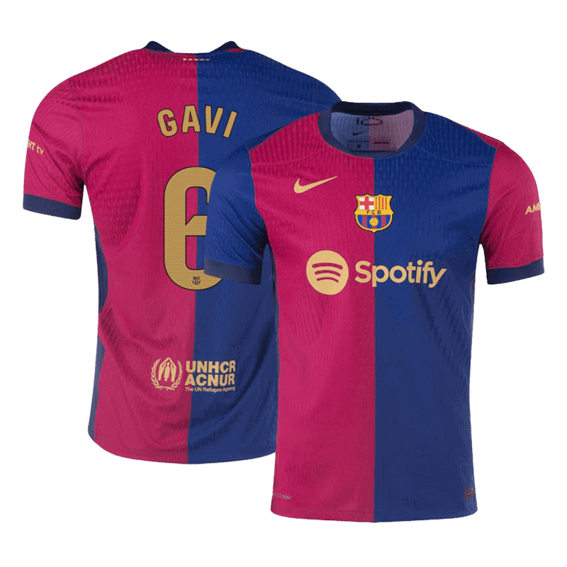 GAVI #6 Barcelona Home Soccer Jersey 2024/25