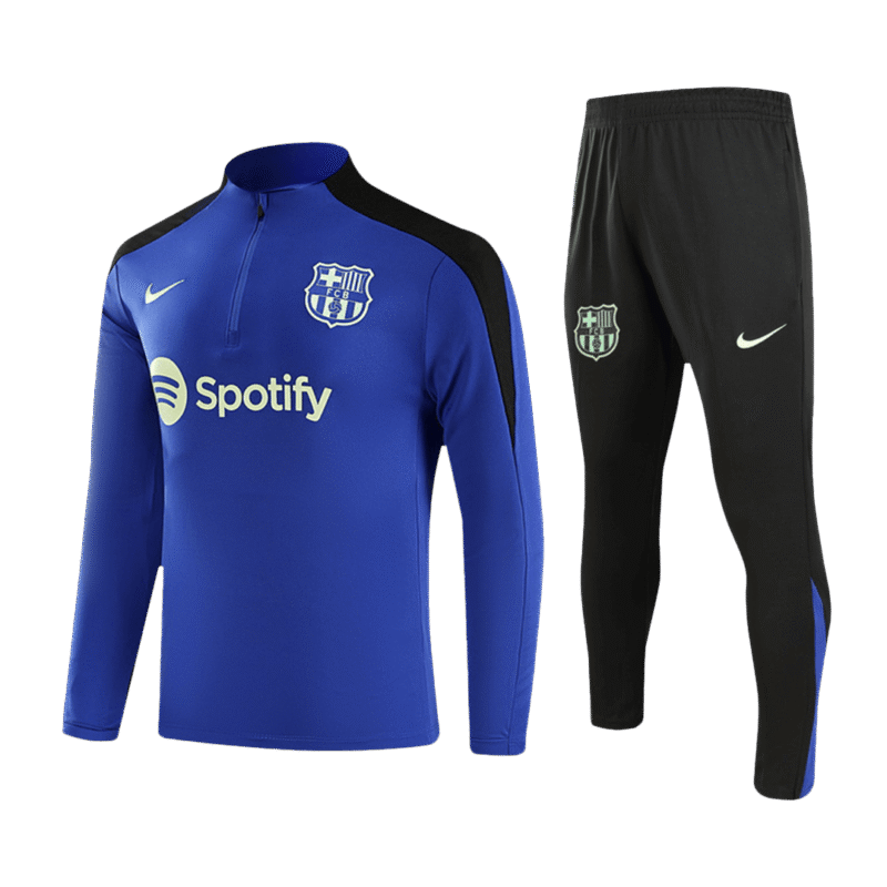 Barcelona 1/4 Zip Tracksuit 2024/25 Blue