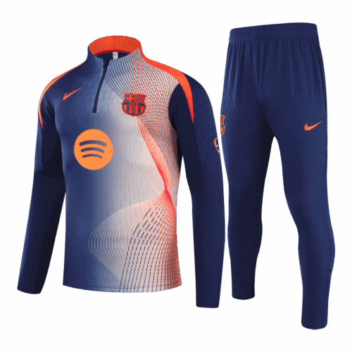 Barcelona 1/4 Zip Tracksuit 2025/26 Black&Orange