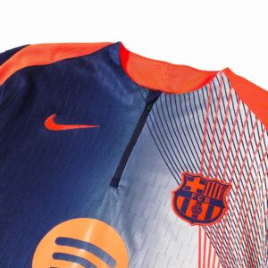 Barcelona 1/4 Zip Tracksuit 2025/26 Kids Black&Orange - Image 5