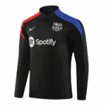 Barcelona 1/4 Zip Tracksuit Black - Image 3