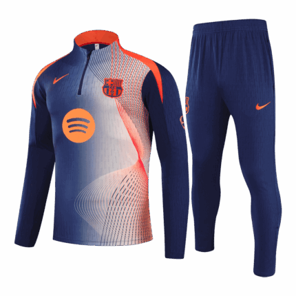 Barcelona 1/4 Zip Tracksuit 2025/26 Black&Orange