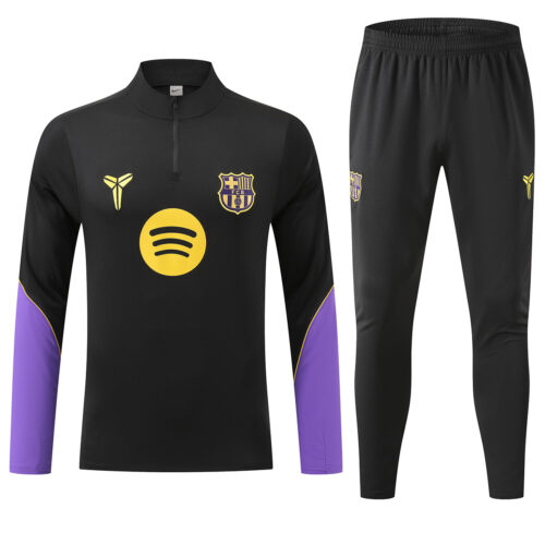 Barcelona 1/4 Zip Tracksuit 2026/27 Black