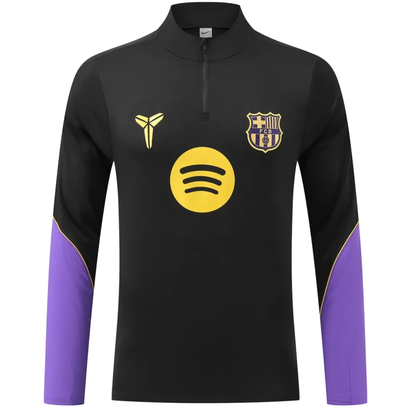 Barcelona 1/4 Zip Tracksuit 2026/27 Kids Black