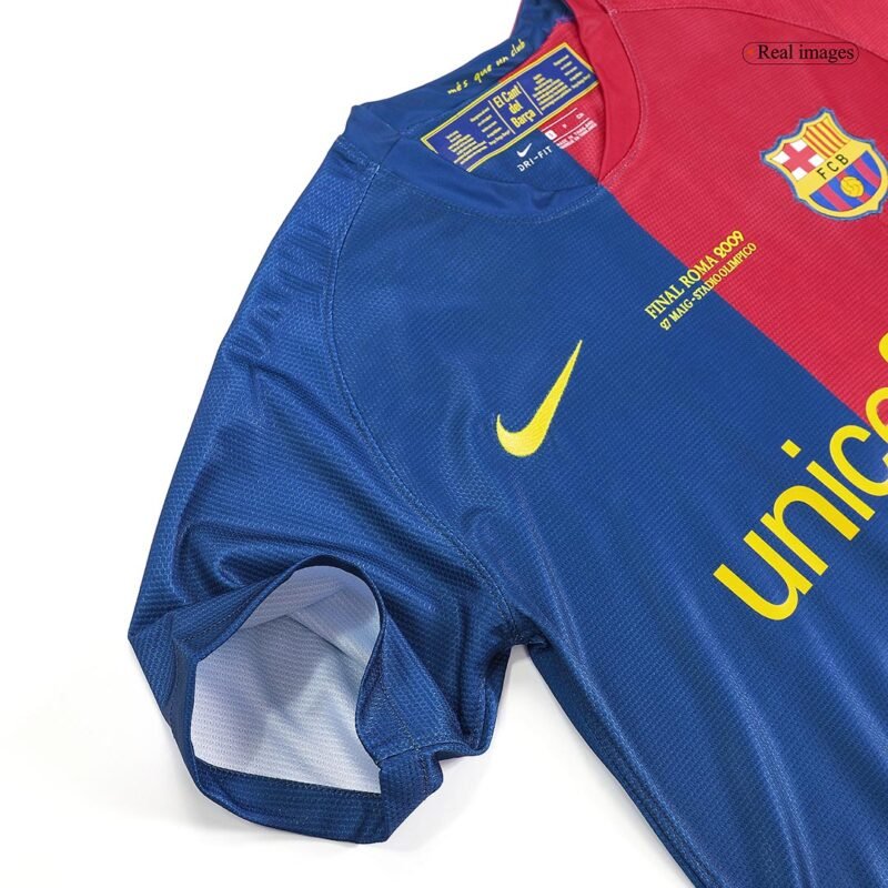 Vintage Soccer Jersey A.INIESTA #8 Barcelona Home 2008/09 - UCL Final