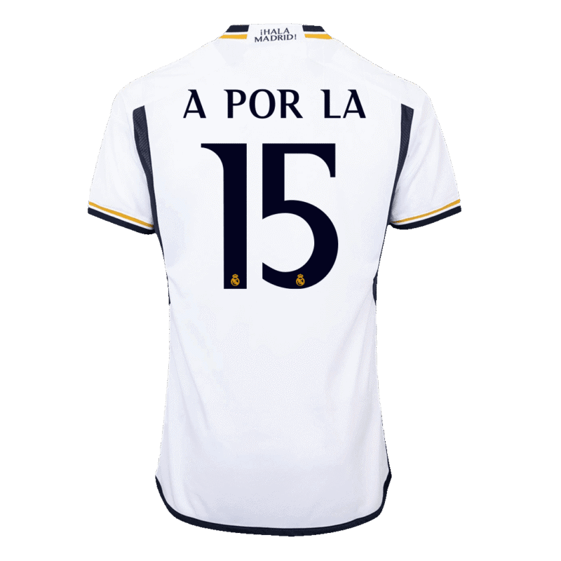 A POR LA #15 Real Madrid Home Authentic Soccer Jersey 2023/24