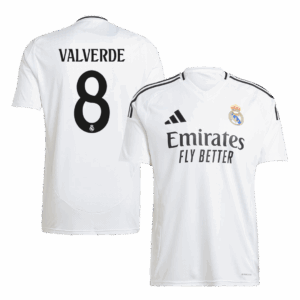 VALVERDE #8 Real Madrid Home Soccer Jersey