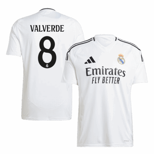 VALVERDE #8 Real Madrid Home Soccer Jersey