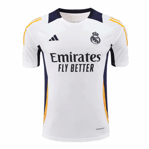 Real Madrid Pre-Match Soccer Jersey White
