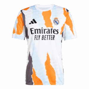Real Madrid Pre-Match Soccer Jersey White