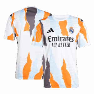 Real Madrid Pre-Match Soccer Jersey White - Image 3
