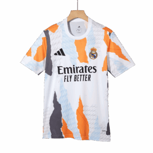 Real Madrid Pre-Match Soccer Jersey White - Image 5