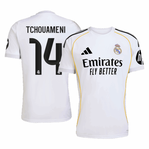TCHOUAMENI #14 Real Madrid Home Soccer Jersey 2025/26