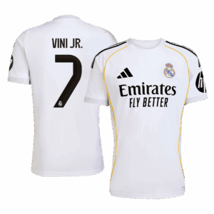VINI JR. #7 Real Madrid Home Soccer Jersey 2025/26