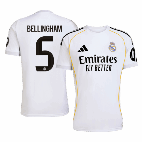 BELLINGHAM #5 Real Madrid Home Soccer Jersey 2025/26