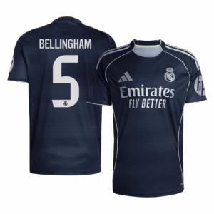 BELLINGHAM #5 Real Madrid Away Soccer Jersey 2025/26