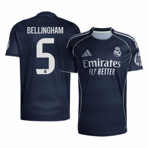 BELLINGHAM #5 Real Madrid Away Soccer Jersey 2025/26