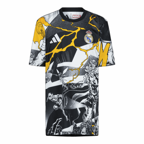 Real Madrid X Marvel Jersey 2025/26 Black&White