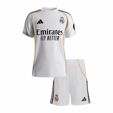 Real Madrid Home Free Kids Jerseys Kit 25/26