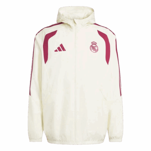 Real Madrid Hoodie Windbreaker Jacket 2026/27 - White