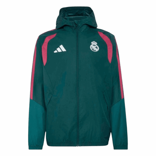 Real Madrid Hoodie Windbreaker Jacket 2026/27 - Green