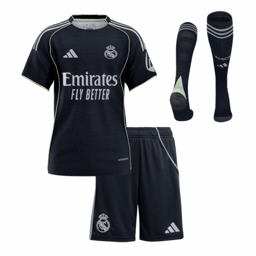 Real Madrid Away Kids Soccer Jerseys Full Kit 2025/26