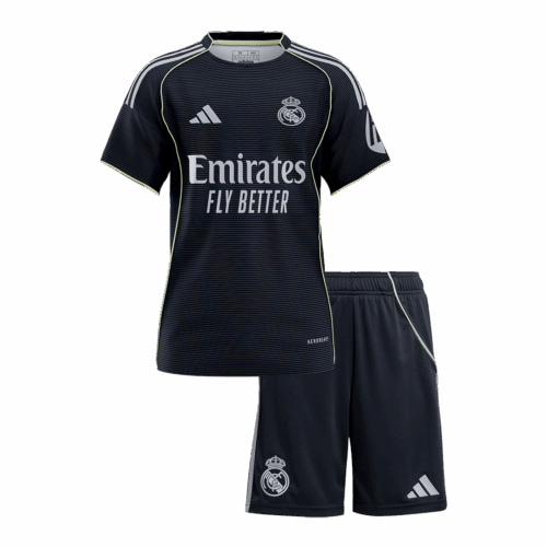 Real Madrid Away Kids Soccer Jerseys Kit 2025/26