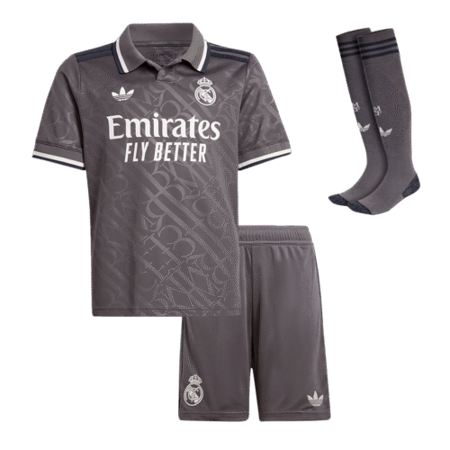 Real Madrid Third Away Kids Soccer Jerseys Full Kit 2024/25