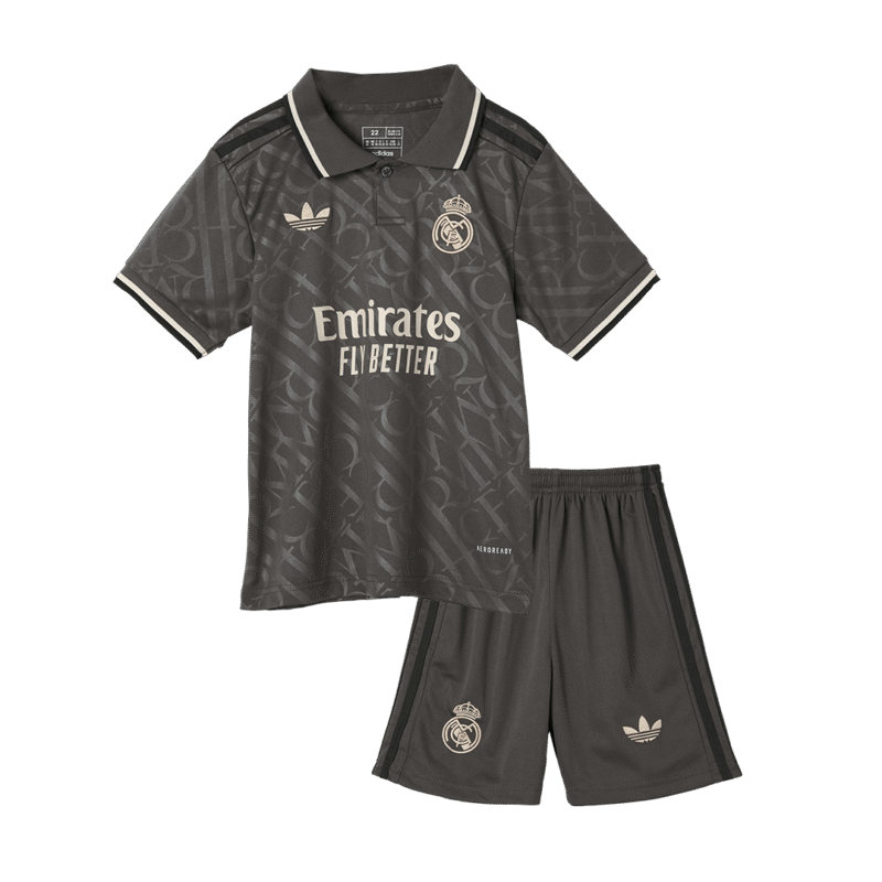 Real Madrid Third Away Kids Soccer Jerseys Full Kit 2024/25